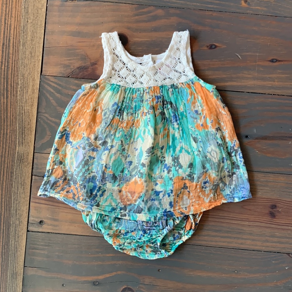 Boho crochet tank and bloomers